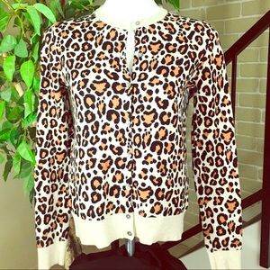 A New Day; Leopard button down sweater. Size small